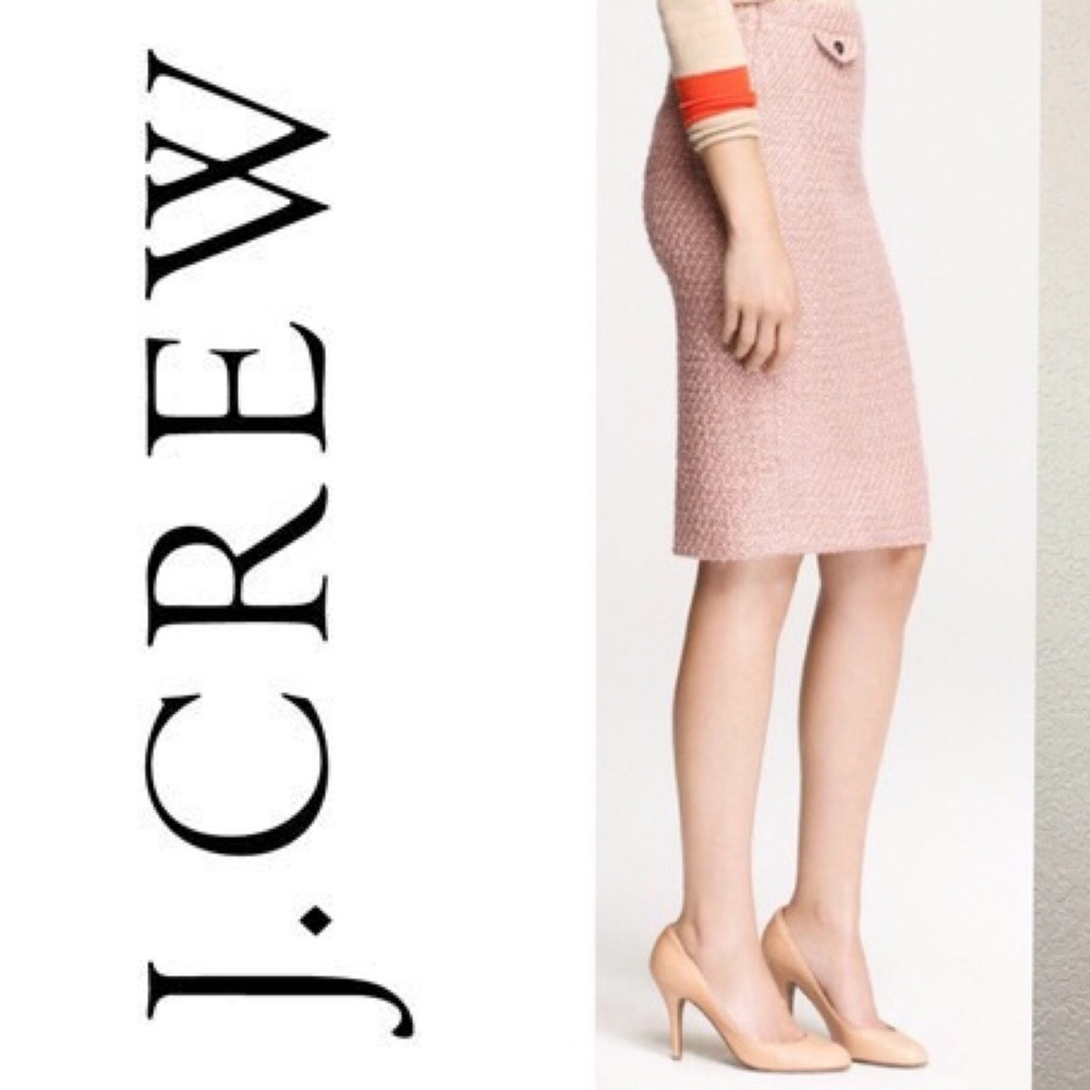 JCrew Pink Wool Knit Skirt